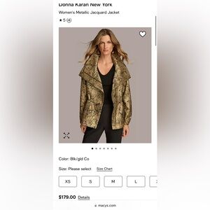 DONNA KARAN GOLD JACKET